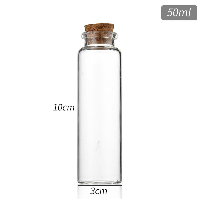 30mm Bayonet Cork Glass Wishing and Message Bottle for Agarwood Tea or Reagents