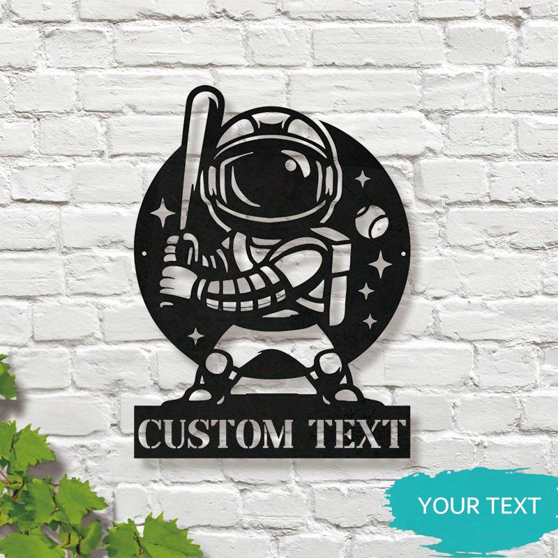 Soccer Player Wall Art Metal Sign Personalized Sports Gift Teen Room Decor Iron Custom Name Plate