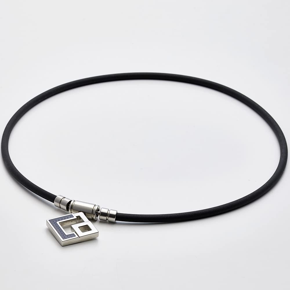 Colantotte TAO Necklace AURA Silver Carbon, Limited Edition Color, LL Size, 51cm