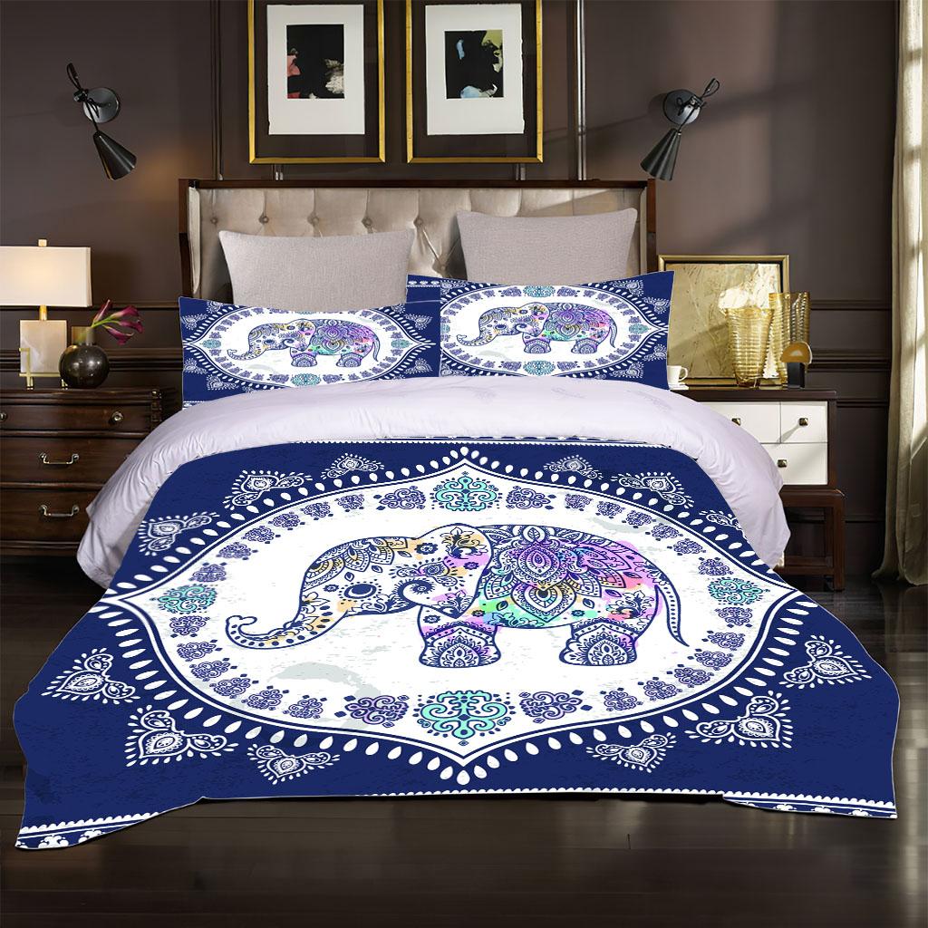 

Double Bed Laying Fashion 3D Animal Elephant Pattern Twin Bedding Set Cute Kitten For Boys Polyester King Quilt Cover W90xL190cm