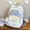 Schoolbag Schoolbag Female Korean High Value Ins New Dopamine Contrasting Color College Style Primary and Secondary School Students 1-1 Grade Backpack
