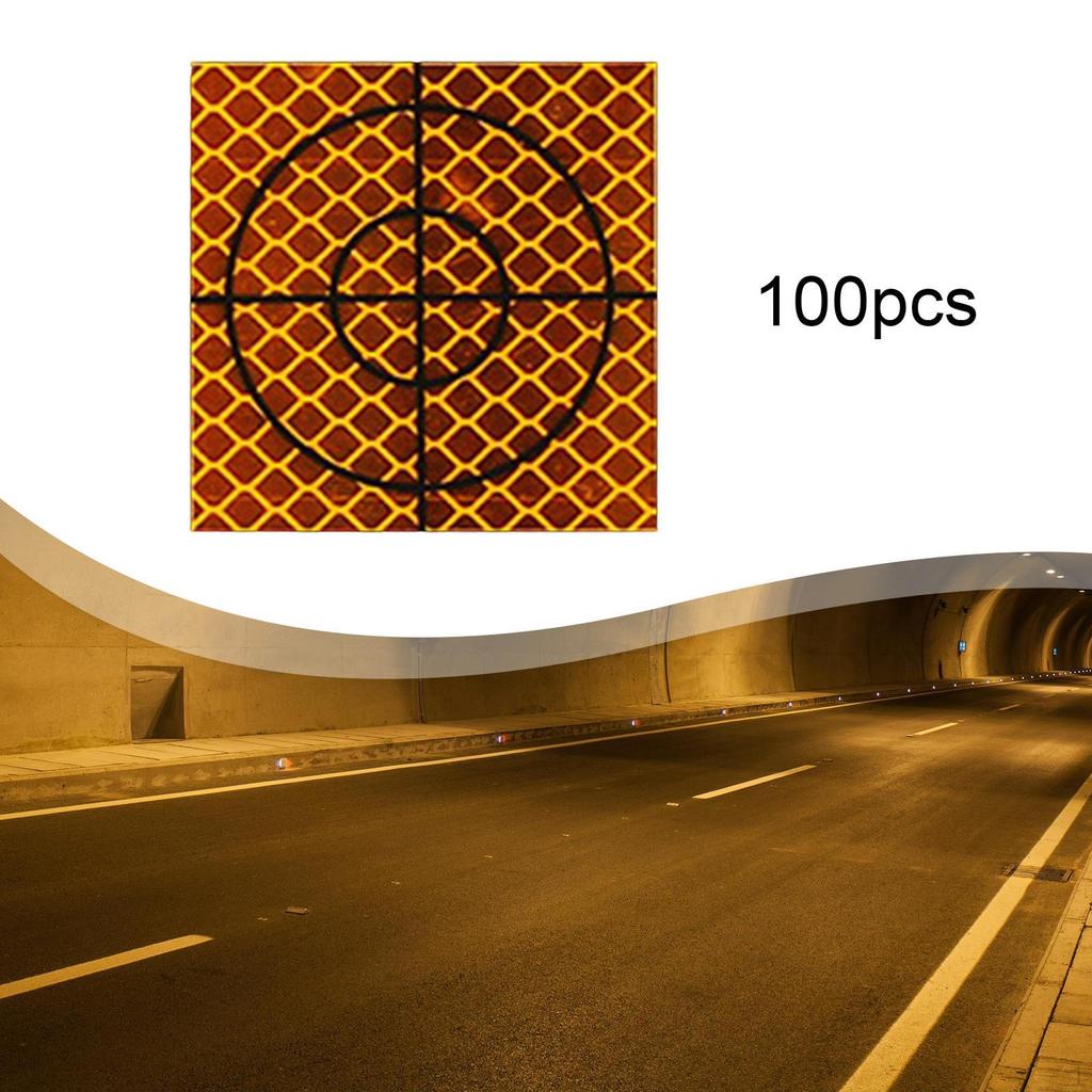 100 Pieces Reflective Tape Survey Targets Self Adhesion Target Mark