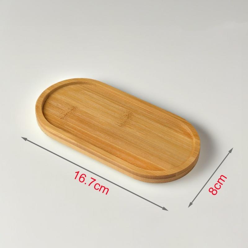 Bamboo Tea Coasters Multi-shaped Bamboo Tray Flower Pot Storage Coasters Kitchen Tableware Decoration Creative Coffee Coasters