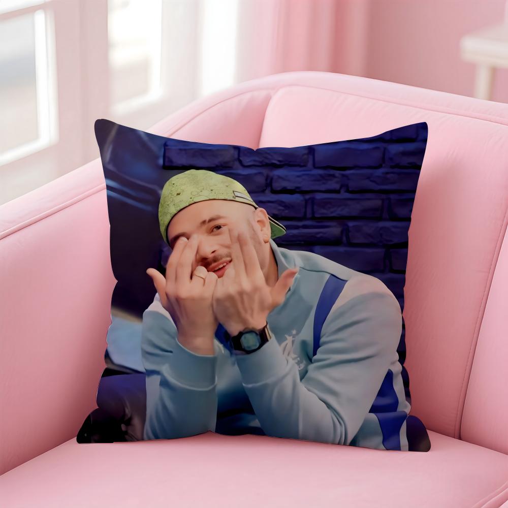 Rapper Jjul Hip Hop Style Cushion Cover Pillow Case Soft Friendly Fabric  Concealed Zipper