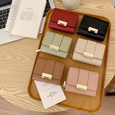 2025 Elegant Women's Tri-Fold Clutch: Compact, High-End Zippered Wallet