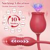 Rose-Sucking Sex Toys Dildo Vibrator for Women 3in1 Thrusting G Spot Anal Vibrators Stimulator Female Vibrating Egg Adult Toys