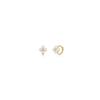 LUNNE 14k Mini 4-Pearl Hoop Earrings (14k Gold) #ER06