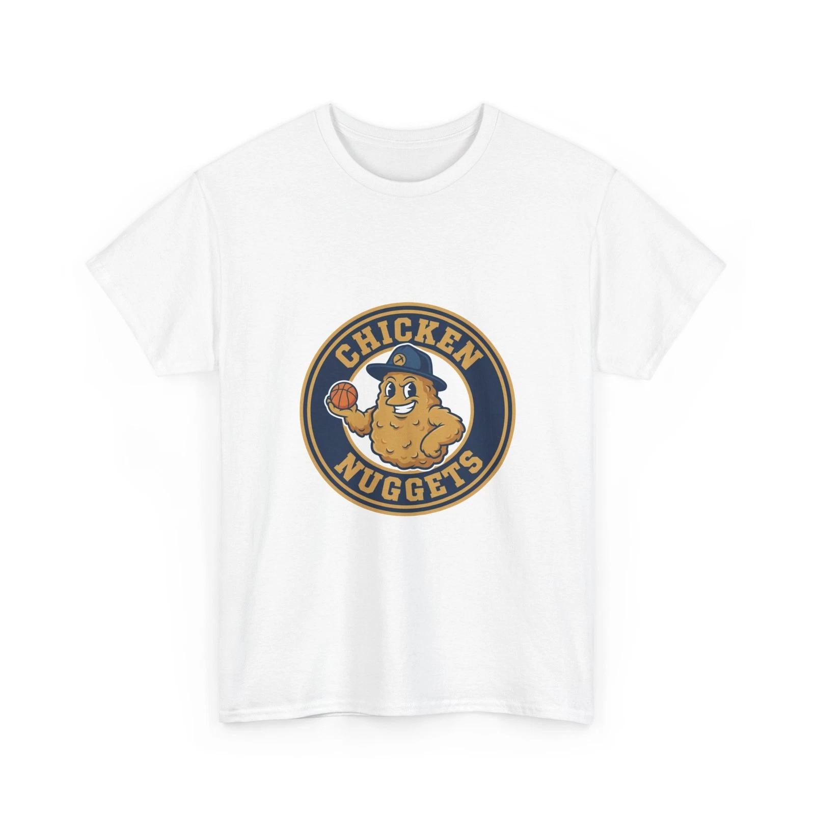 Chicken Nuggets Logo T-Shirt | Retro Mascot, Sports Style, Funny T-Shirt Parody 4XL