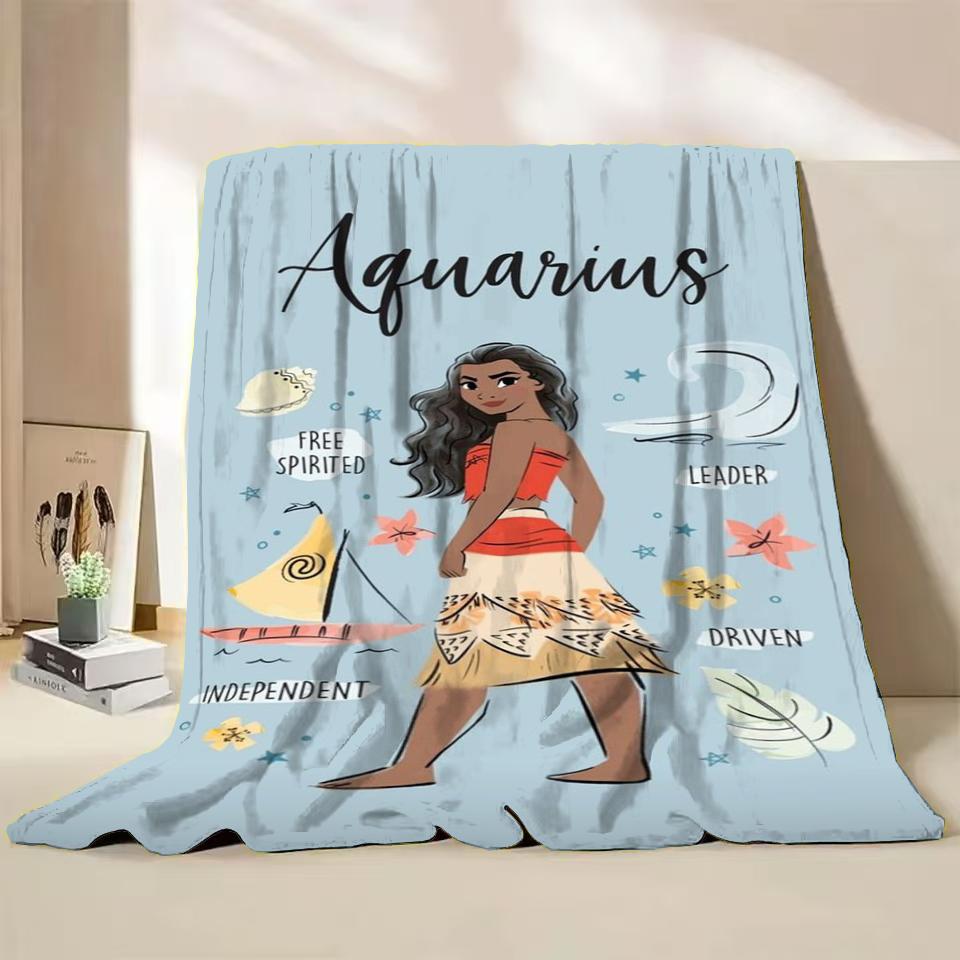 Disney Moana Duffy Flanel Worpdeken voor Bed Sofa Thuis Slaapkamer Kantoor Reizen Kinderdeken Kinderen Winter Warm Cadeaus