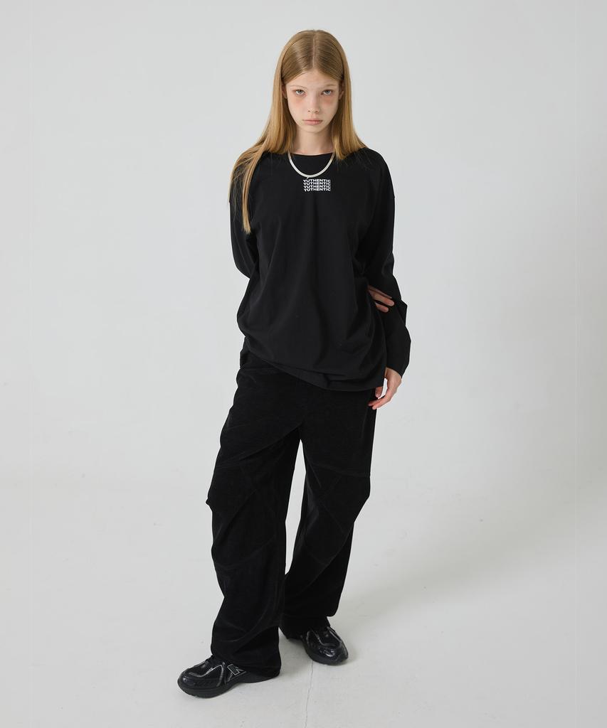 Yusentig Logo Boxy T-Shirt Black Oe3Ae10910
