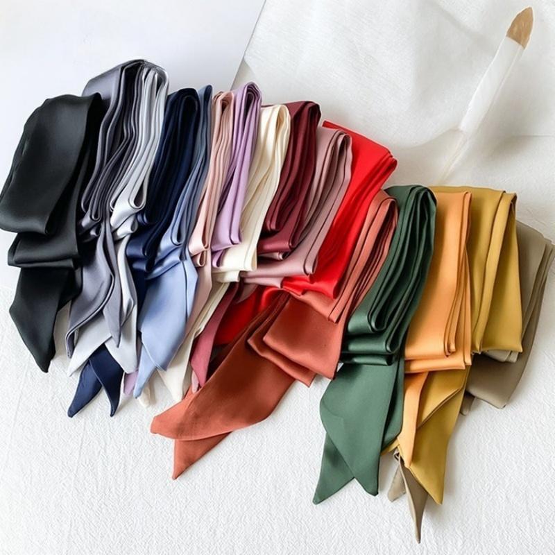 Elegant Adjustable Waist Belt with Glossy Straps – Multi-Use Fashion Accessory Long Wide Silk Scarf