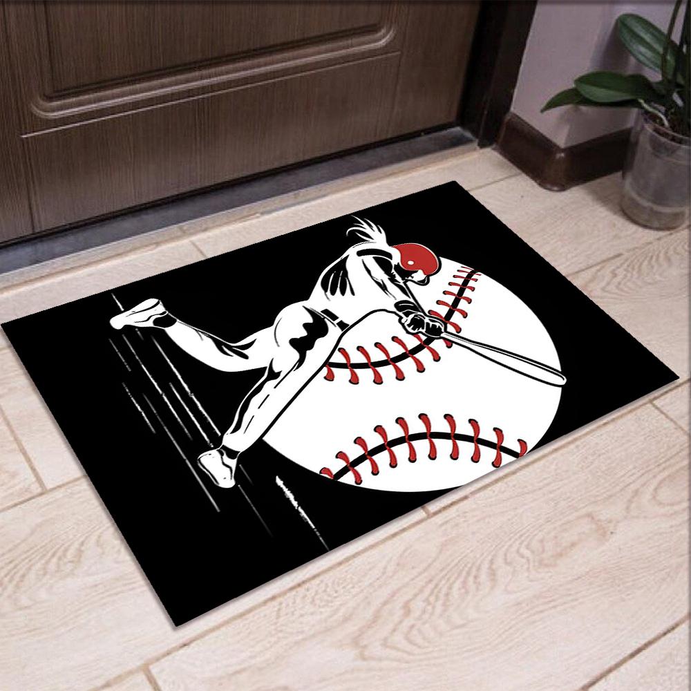 Baseball Printed Carpet,Rug,for Office Chair Living Room Bedroom Kitchen Room Decor Gifts.