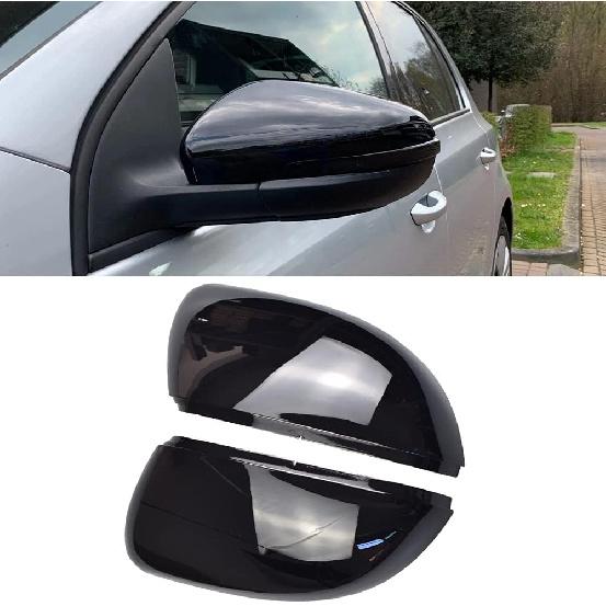Hacreyatu Rearview Mirror Cover Left Right Side Mirror Covers Caps Compatible with VW Golf 6 GTI MK6 2009-2014 Door Wing Mirrors case tools Trim