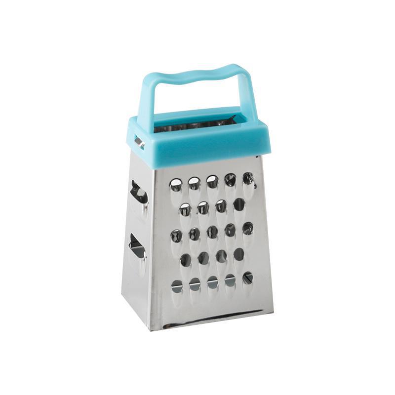 Mini Stainless Steel 4-Sided Cheese and Vegetable Grater - Kitchen Gadget & Lemon Zester