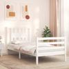 VidaXL Bed Frame with Headboard White 90x200 Cm Solid Wood 3194557