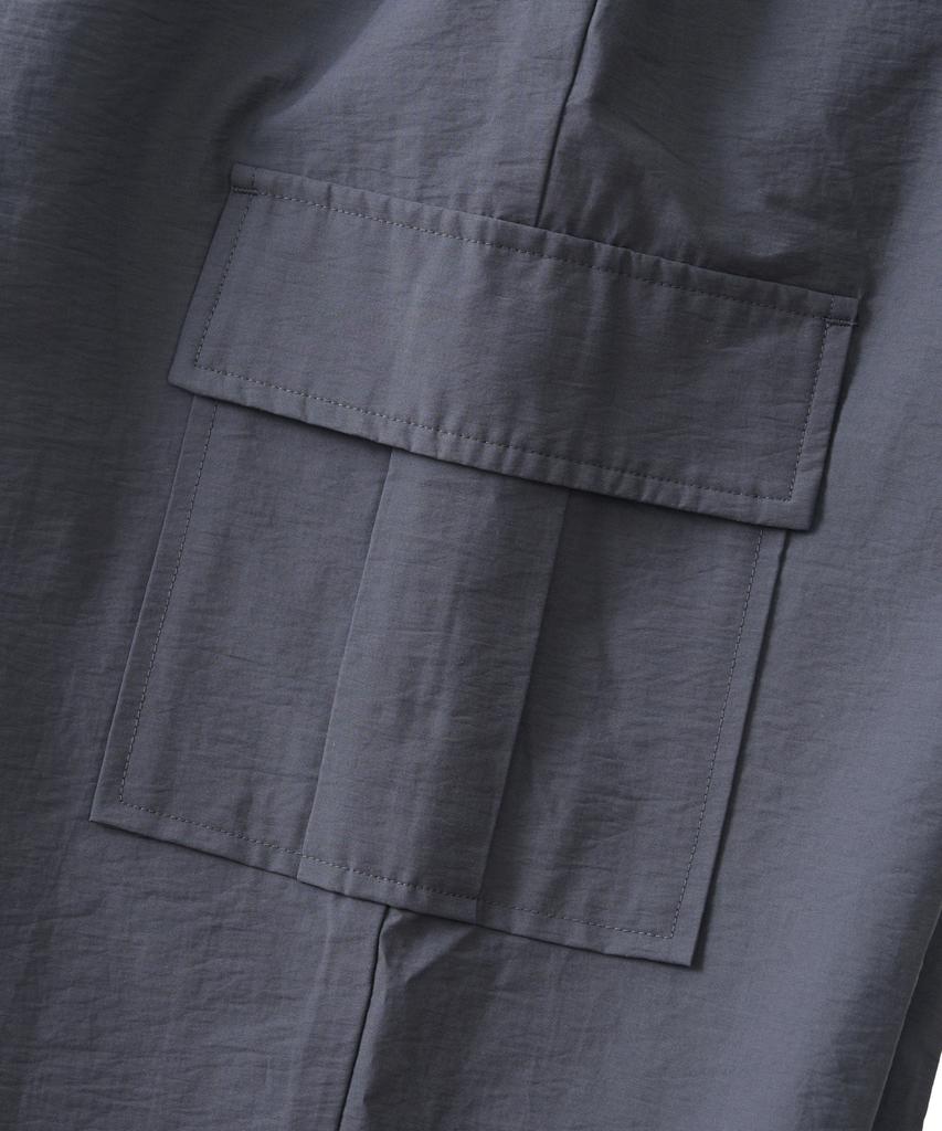 ANALOG MOOD Semi-Wide String Cargo Pants (Charcoal)