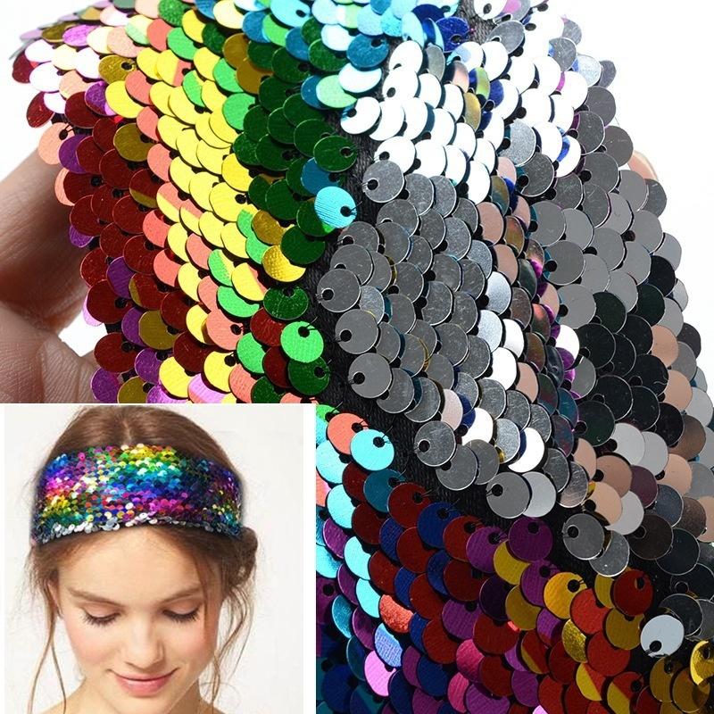 Sequin Hair Bands Headbands Double-sided Sequin Children Hairbands