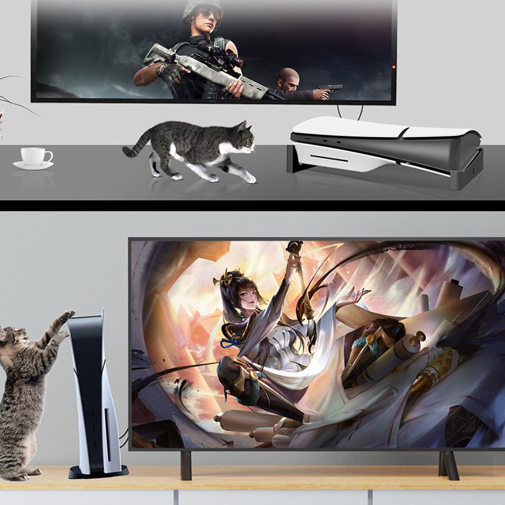 Horizontal Stand with Anti-Slip Mads Base Stand Holder Accessories Display Stand for Playstation 5 Slim Disc & Digital Edition