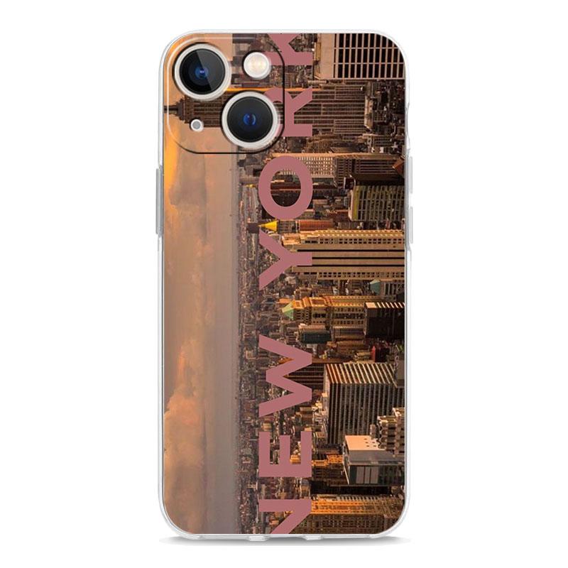 Phone Case For iPhone 17 Air Cases iPhone 16 15 12 13 14 Pro Max SE 7 8 Plus iPhone11 Cover NYC New York City seaside scenery