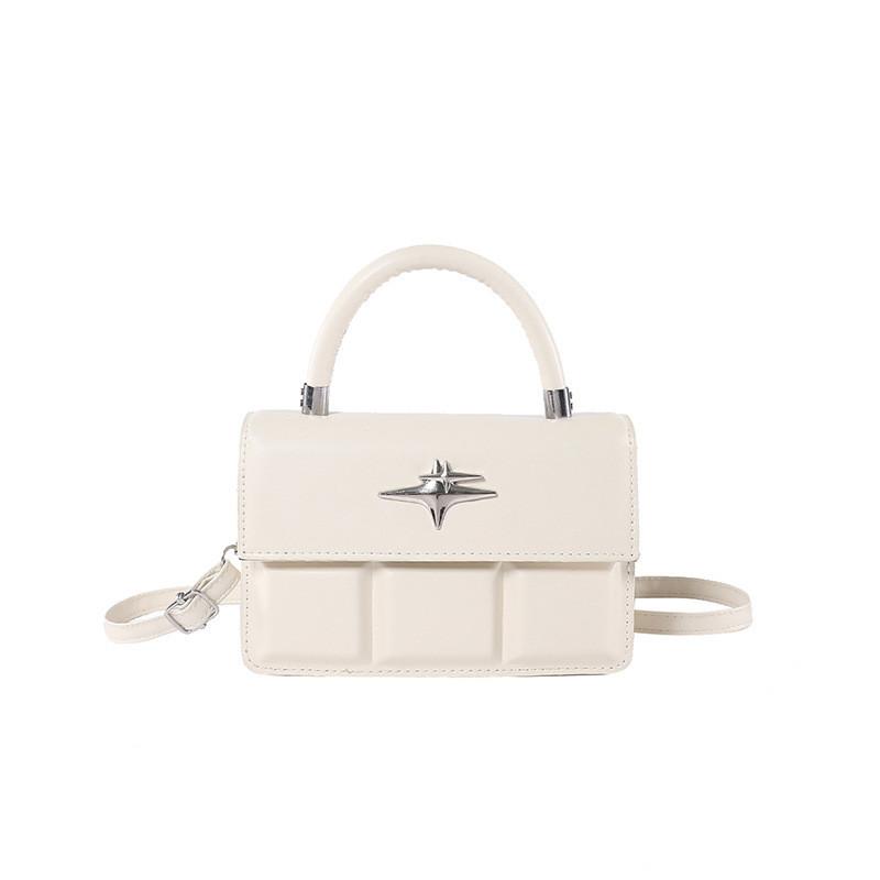 Fashionable Trendy Grid Handbag Women s 2024 Spring New Casual Single Shoulder Messenger Bag белый