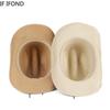 2023 neue Stroh Cowboy Hut Für Männer Frauen Sommer Atmungs Strand Sonnenhut Curling Krempe Cowgirl Western Cowboy Kappe Sombrero hombre