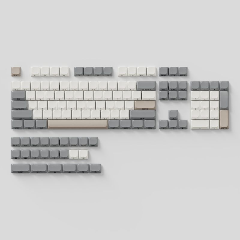 

Dndkb Keyking Technology Ultra-Thin Low Axis JWA Height Side Engraved Sublimation Compatible with Nuphy Cheap Donkey Keychron Retro Gray