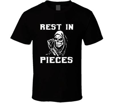 Rest In Pieces Sensenmann Halloween Geschenk Lustiges T-Shirt
