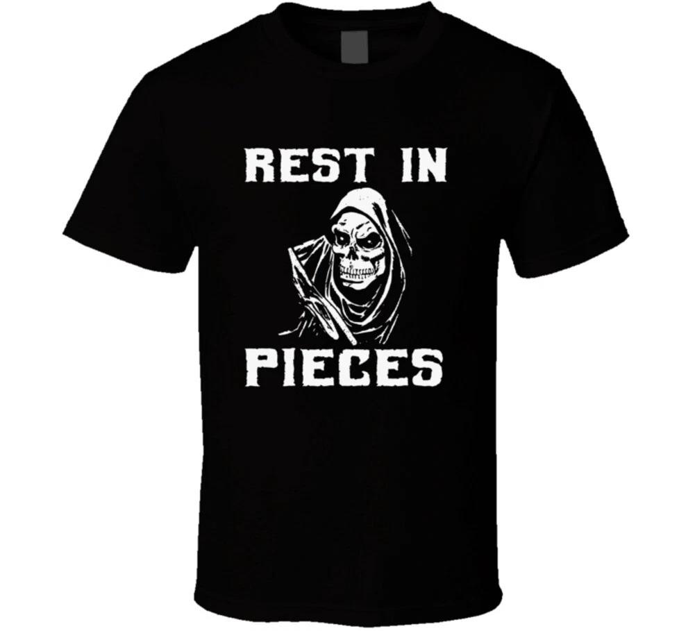 Rest In Pieces Grim Reaper Halloween Gift Funny T Shirt S