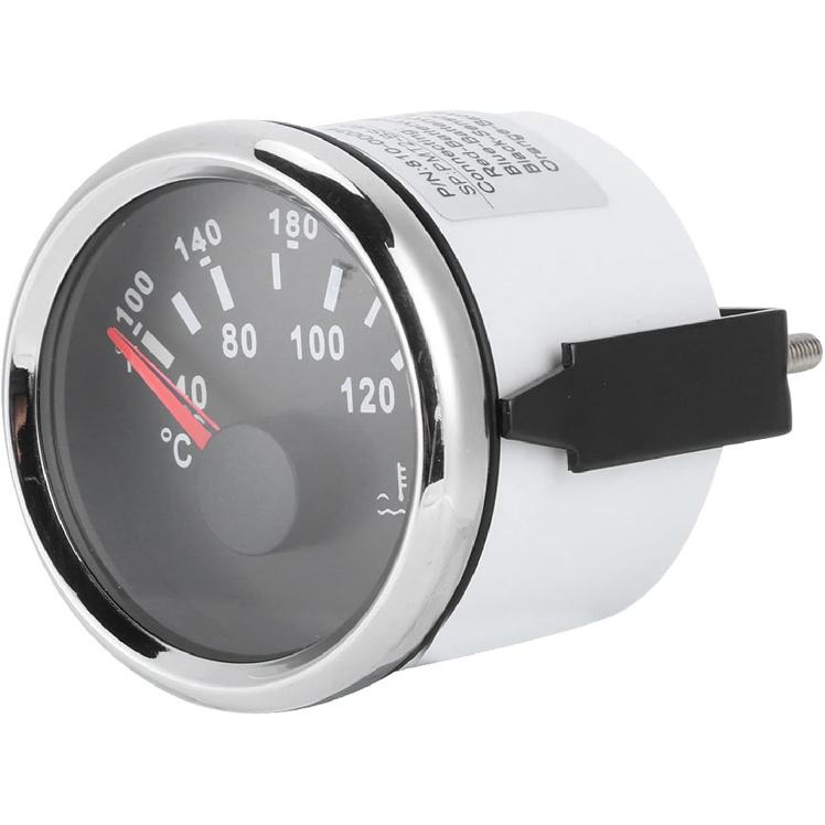 Water Temperature Gauge, 52mm/2in Marine Engine Water Temperature Gauge 40-120 ℃ Indicating Range IP67 Water Temp Meter Instrument Tool for Boat RV