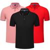 IELGY Kurzarm Lässiges Einfaches T-Shirt Stickerei Slim Fashion Herren Revers Einfarbig