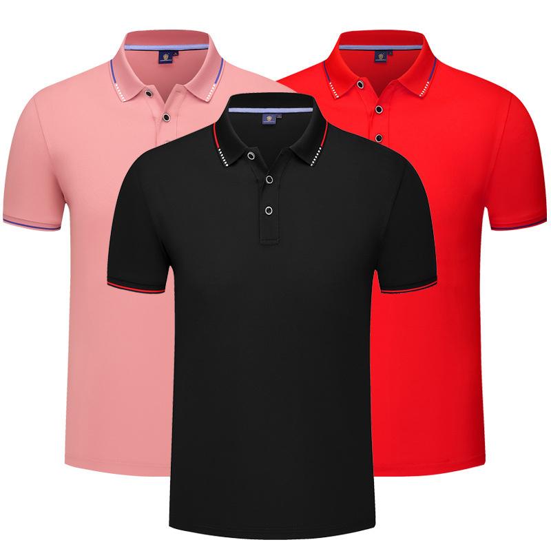 IELGY Kurzarm Lässiges Einfaches T-Shirt Stickerei Slim Fashion Herren Revers Einfarbig