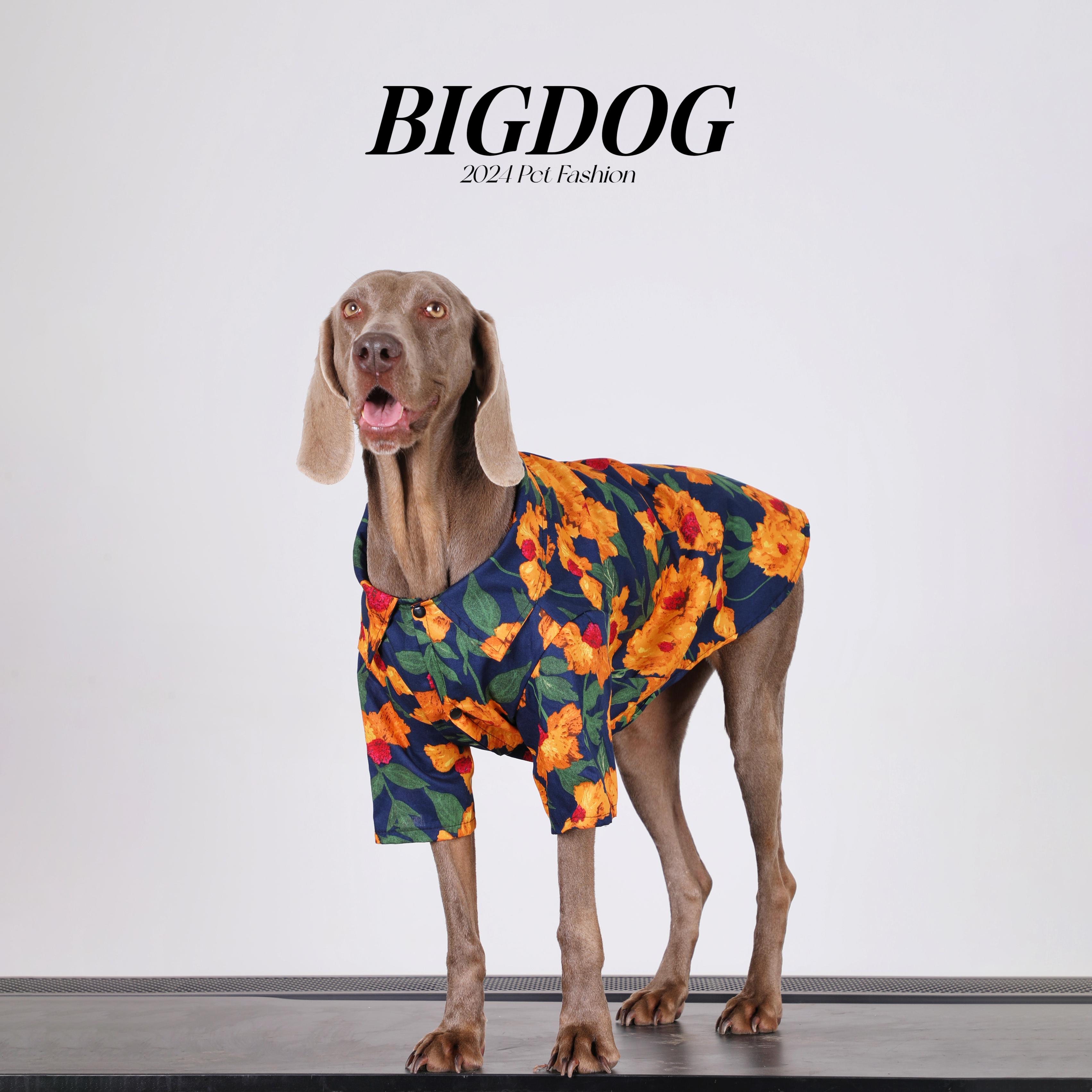 

Summer Floral Shirts for Large Dogs,Breathable Outfits for Big Breeds,Stylish Dog Clothes Summer Wearing 5XL Washable L