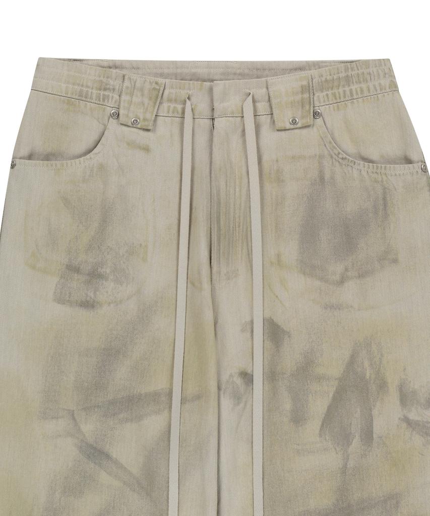 Podeowedeo Camo Color Block Wide Pants (Dirty Beige)