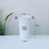 White Metal Flower Bucket for Arranging and Decorating - Large Vase for Fresh and Dried Flowers