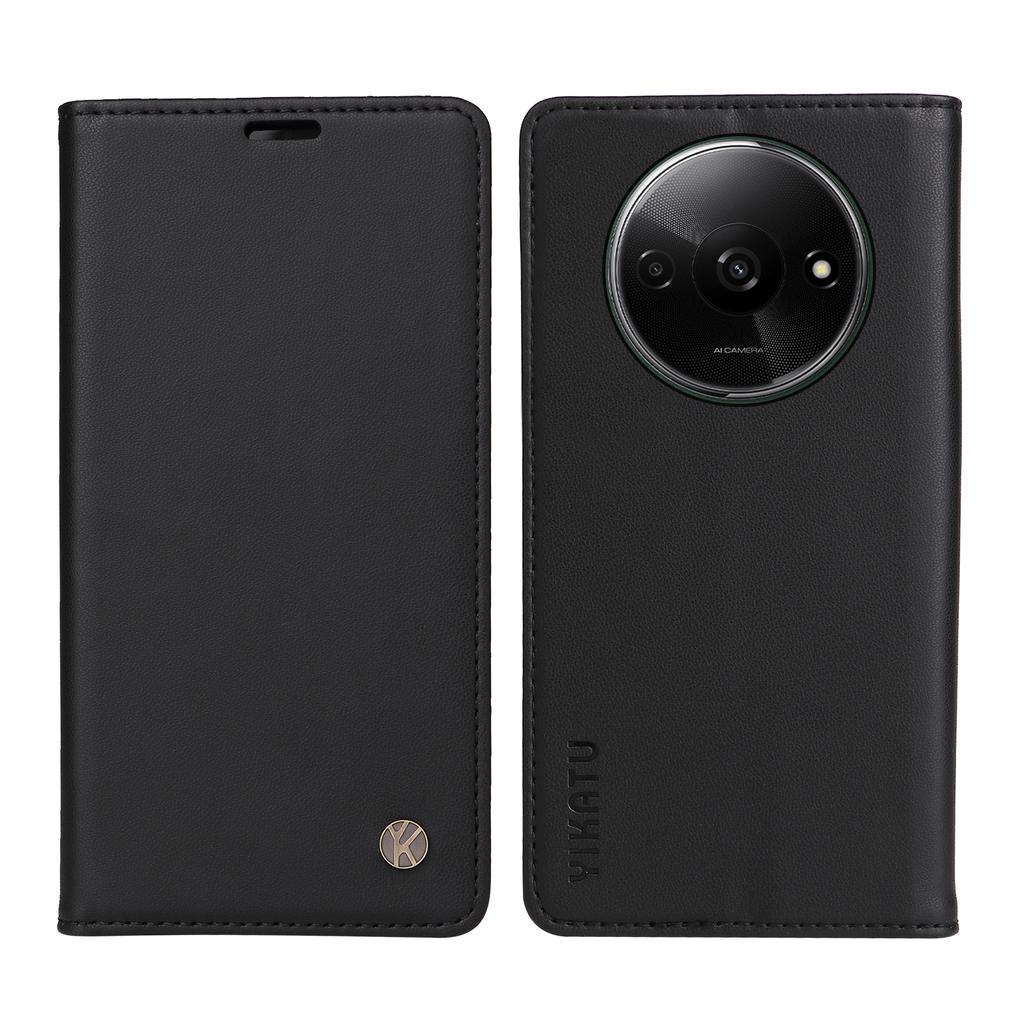 YIKATU YK-001 For Xiaomi Redmi A3 4G/Poco C61 4G Case Hidden Magnetic Adsorption Leather Phone Cover