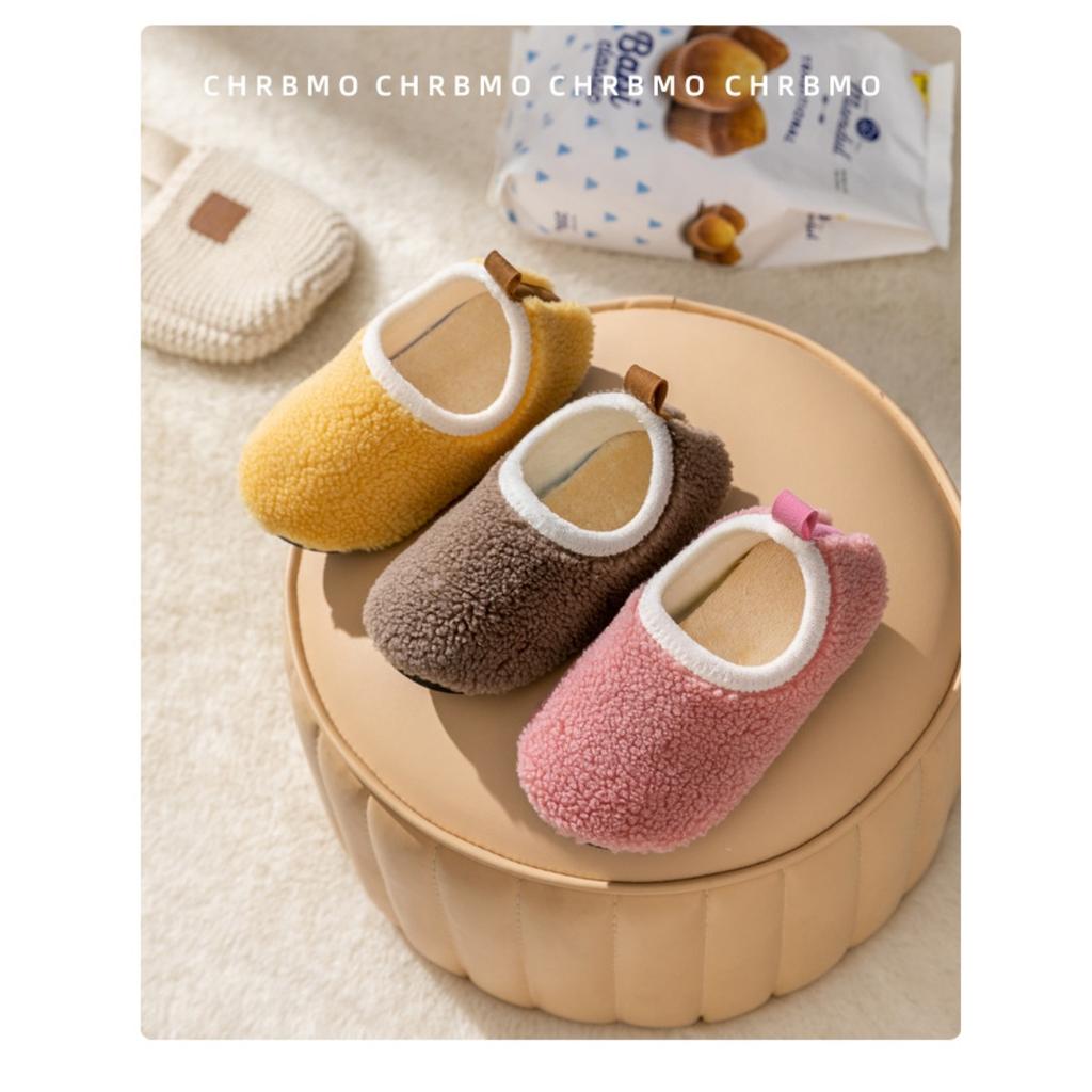 Kinder Baumwollpantoffeln Baby Junge Niedlich Indoor Zuhause Boden Socken Schuhe Anti-Rutsch Weiche Sohle Plüsch Mädchen Baumwollschuhe