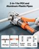 Hydraulic Pipe Crimping Tool, PEX & Aluminum-Plastic Tube Fittings Crimper with U16 U20 U25 U32 Jaws & Carrying Case, Press Crimper Tool Kit for