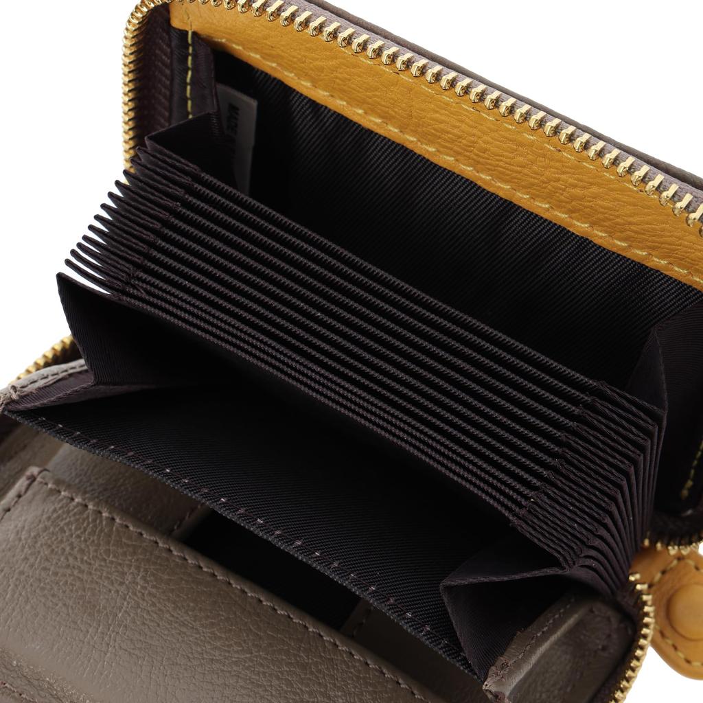 Cowhide Coin Case with Card Storage