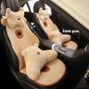 Cute Bear Plush Winter Car Seat Cushion for Mazda EZ6, CX30, CX50, and Mazda 6