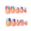 24 pieces, hot-selling nail art dream jumping color macarons, colored polka dots, medium rectangle wearing armor