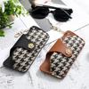 Printing Houndstooth Glasses Bag Korean Style Sunglasses Organize Simple Glasses Storage Bag  Male