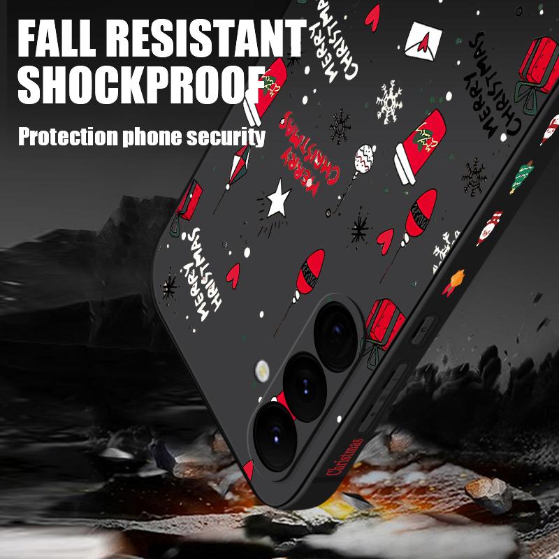 Christmas Gifts Pattern Phone Case For Samsung Galaxy A56 A17 A26 A16 A36 A55 A54 A53 A15 S24 S25 FE S25 S22 S23 Ultra Shockproof Lanyard Cover