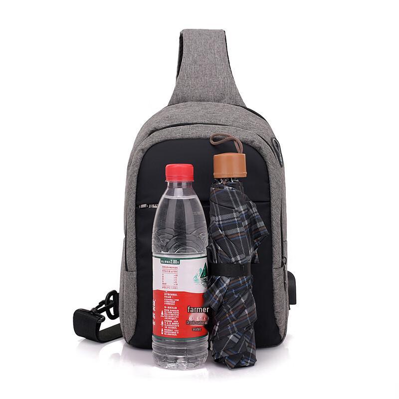 Men s USB Charging Anti-Splash Sling Bag