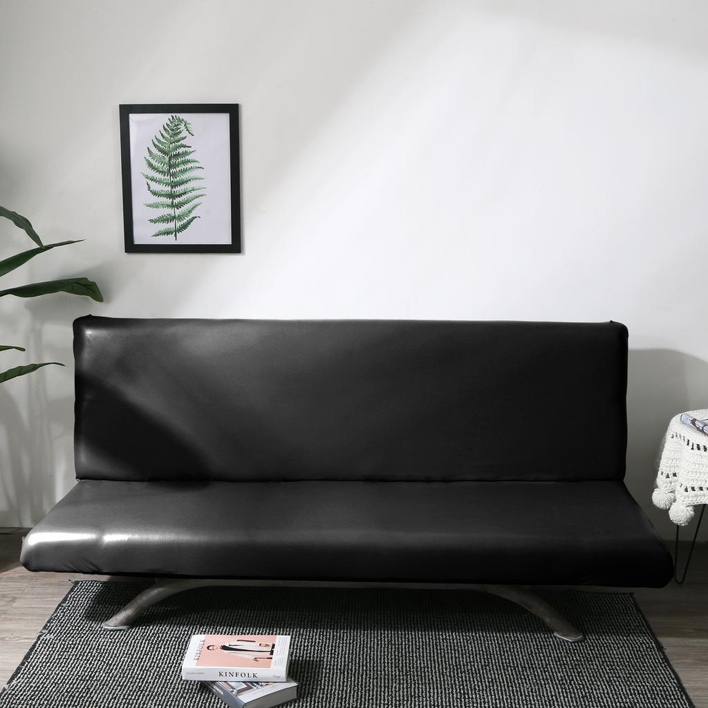 PU Leather Without Armrest Slipcover Elastic Sofa Bed Cover Anti-dirty Folding All-inclusive Couch Cover Pet Furniture Protector
