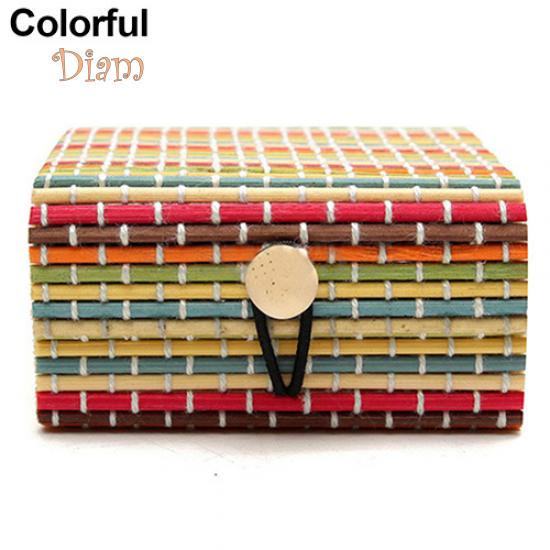 Diamin Bamboo Wooden Case Jewelry Storage Boxes Holder Gift