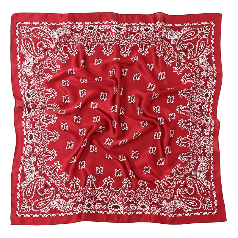70Cm Fashion Cotton Hip Hop Head Scarf Paisley Square Scarves Headwear Bandanna Hair Band Neck Wrist Wrap Band Accessories