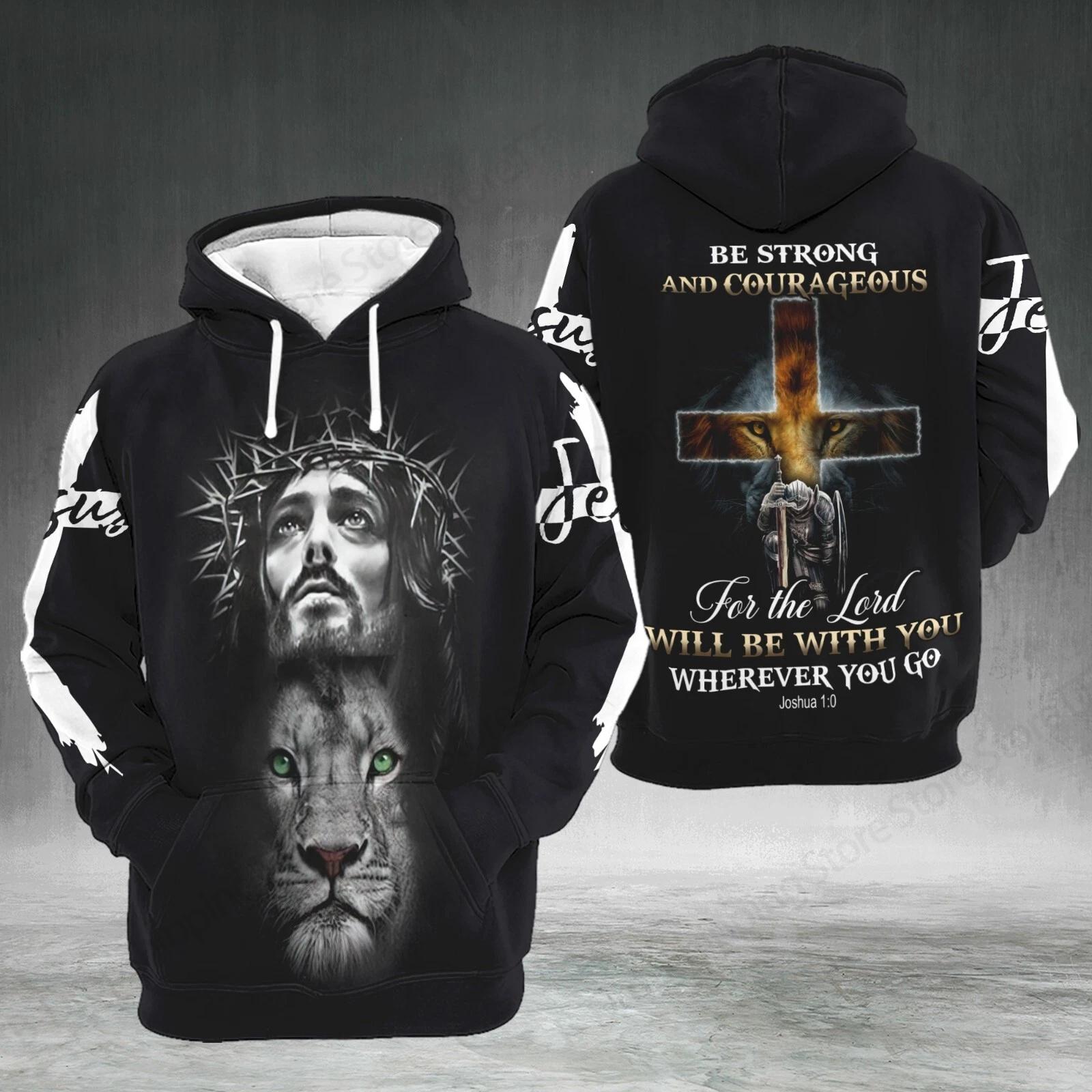 

Худі з 3D-принтом лева та хреста для чоловіків і жінок, модне худі з Ісусом, віра, світшот, весняно-осіння куртка, унісекс спортивний костюм, чоловічий одяг, підлітковий 160
