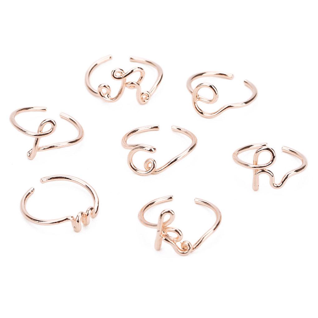 

От А до Я 26 букв алфавита Открытое женское мужское парное геометрическое миди украшение на день рождения letter f