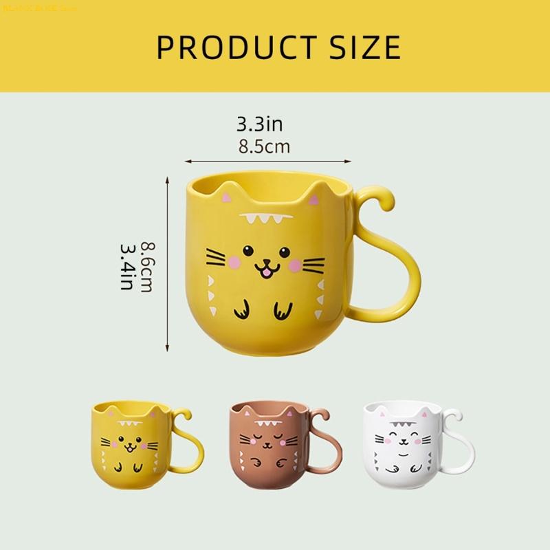NEW Lovely Kitten Toothbrush Holder And Mouthwash Cup For Kids And Adults Toothbrush Cup Bathroom Cups