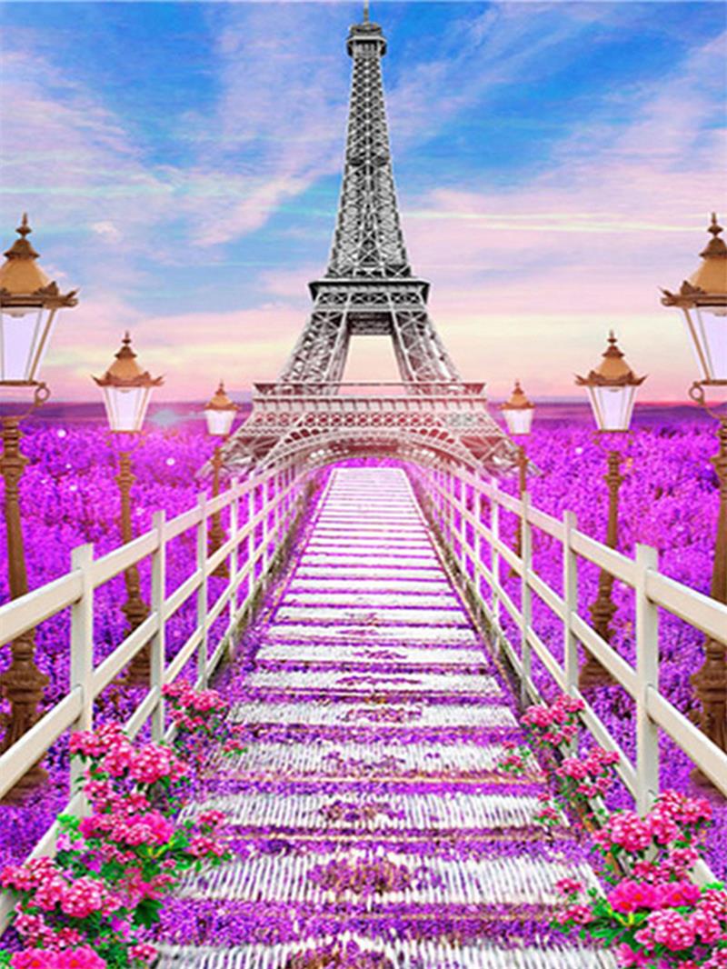 

Полный круглый алмаз живопись пейзаж Париж Эйфелева башня 5D DIY алмазная живопись Алмазная вышивка домашний декор подарок вышивка крестом Full Round 20x30CM